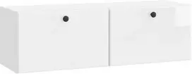 TV staliukas Sieninė TV spintelė 98 x 31 x 30 cm Itin blizgi balta