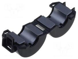 Ferrite: two-piece | on round cable | Ø: 11.5mm | 50Ω | A: 28mm | B: 32mm