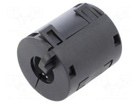 Ferrite: two-piece | on round cable | Ø: 13mm | 125Ω | A: 31.5mm