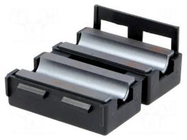 Ferrite: two-piece | on round cable | Ø: 8mm | 130Ω | A: 20.5mm | B: 7.5mm