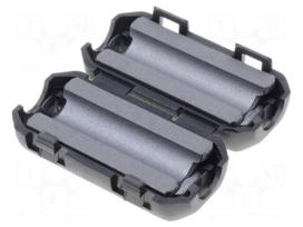Ferrite: two-piece | on round cable | Ø: 4mm | 115Ω | A: 17mm | B: 15mm