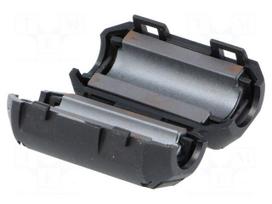 Ferrite: two-piece | on round cable | Ø: 9mm | 120Ω | A: 20mm | B: 18mm