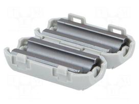 Ferrite: two-piece | on round cable | A: 25mm | B: 20mm | C: 5mm