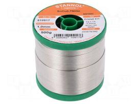 Soldering wire | Sn99,3Cu0,7+NiGe | 1mm | 0.5kg | lead free | 227°C