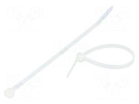 Cable tie | L: 200mm | W: 2.5mm | polyamide | 80N | natural | Ømax: 53mm