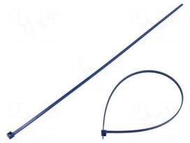 Cable tie | with metal | L: 390mm | W: 4.6mm | polyamide | 225N | blue