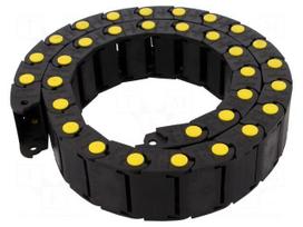 Cable chain | Series: Medium | Bend.rad: 80mm | L: 990mm | Colour: black