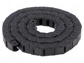 Cable chain | Series: Light | Bend.rad: 30mm | L: 1003mm | Colour: black