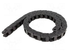 Cable chain | Series: Light | Bend.rad: 75mm | L: 986mm | Colour: black