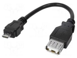 Adapter | USB 2.0 | USB A socket,USB B micro plug | 80mm