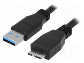 Cable | USB 3.0 | USB A plug,USB B micro plug | nickel plated