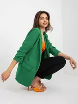 Tamsiai žalia striukė