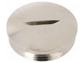 Stopper | PG29 | IP54 | Mat: brass | Body plating: nickel