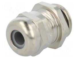 Cable gland | M16 | 1,5 | IP68 | Mat: brass | Body plating: nickel