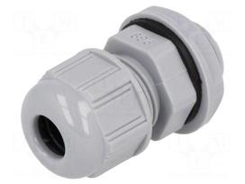 Cable gland | PG9 | IP68 | Mat: polyamide | dark grey | UL94V-2