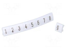Markers for rail connectors | Label symbol: 1-10 | push-in | 5mm