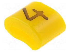 Markers for cables and wires | Label symbol: 4 | 1.1÷2.5mm | H: 3mm