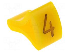 Markers for cables and wires | Label symbol: 4 | 3÷6.5mm | H: 9mm
