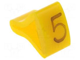 Markers for cables and wires | Label symbol: 5 | 10÷16mm | H: 21mm
