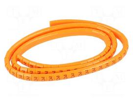Markers for cables and wires | Label symbol: 3 | 1.1÷2.5mm | H: 3mm