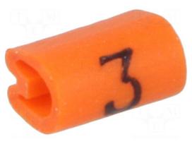 Markers for cables and wires | Label symbol: 3 | 1.5÷2mm | PVC