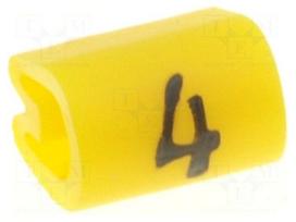 Markers for cables and wires | Label symbol: 4 | 2.5÷4mm | PVC
