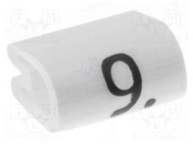 Markers for cables and wires | Label symbol: 9 | 2.5÷4mm | PVC