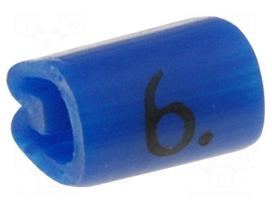 Markers for cables and wires | Label symbol: 6 | 2.9÷4.7mm | PVC