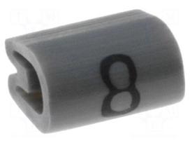 Markers for cables and wires | Label symbol: 8 | 3.8÷6.3mm | PVC
