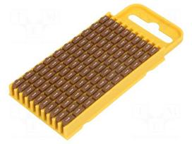 Markers for cables and wires | Label symbol: 1 | 4.3÷5.3mm | brown