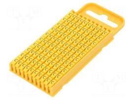 Markers for cables and wires | Label symbol: C | 4.3÷5.3mm | yellow
