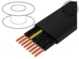 Wire | H05VVH6-F | 8G1mm2 | unshielded | 300/500V | PVC | Cu | stranded