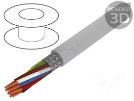 Wire | BiT LiYCY | 12x0,75mm2 | tinned copper braid | PVC | grey