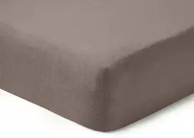 Čiužinys Frotinė paklodė su guma NOSTRA, šv. rudos sp., 140x200+28cm, 80% medv., 20% poliesterio