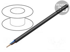 Wire | H07RN-F | stranded | Cu | 2x4mm2 | rubber | black | 450/750V