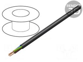 Wire | H07RN-F | stranded | Cu | 3G4mm2 | rubber | black | 450/750V