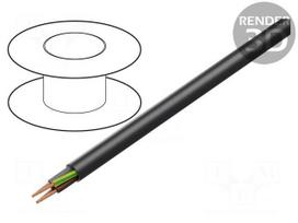 Wire | H07RN-F | stranded | Cu | 4G1,5mm2 | rubber | black | 450/750V