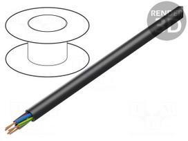 Wire | H07RN-F | stranded | Cu | 5G2,5mm2 | rubber | black | 450/750V