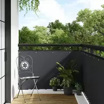 Balkono uždanga su Skylutėmis 400 x 80 cm poliratanas Antracito