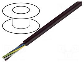 Wire | H07RN-F | stranded | Cu | 5G2,5mm2 | LSZH | black | 450/750V