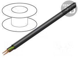 Wire | H07RN-F | stranded | Cu | 4G4mm2 | LSZH | black | 450/750V | Class: 5