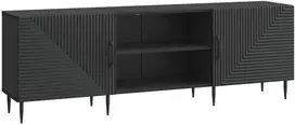 TV staliukas Televizoriaus spintelė Juoda 150 x 31 x 50 cm Apdirbta mediena