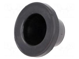 Grommet | Ømount.hole: 38mm | rubber | black | Panel thick: max.2mm