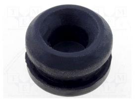 Grommet | with bulkhead | Ømount.hole: 14.6mm | Øhole: 8mm | rubber