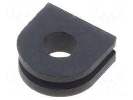 Grommet | Ømount.hole: 6mm | Øhole: 3.4mm | rubber | black