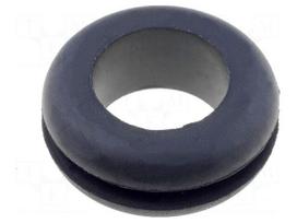 Grommet | Ømount.hole: 13.5mm | Øhole: 10mm | rubber | black