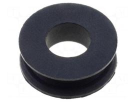 Grommet | Ømount.hole: 8.5mm | Øhole: 5mm | rubber | black