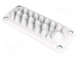 Multigate grommet | light grey | Holes no: 25 | -40÷100°C | UL94V-0