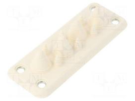 Multigate grommet | white | Holes no: 10 | -40÷100°C | UL94V-0 | IP55