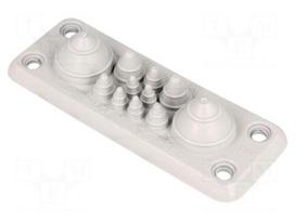 Multigate grommet | light grey | Holes no: 11 | -40÷100°C | IP66,IP67